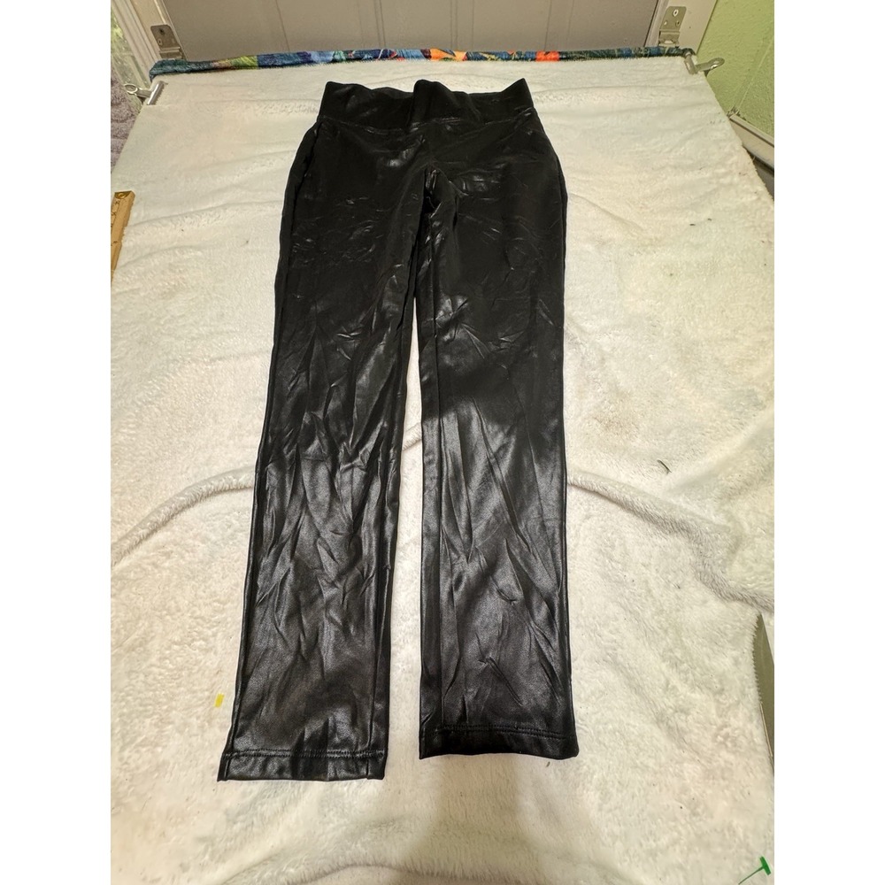 BBJ Los Angeles Faux Leather Pants Pull On High Rise Skinny Leg Womens Size M